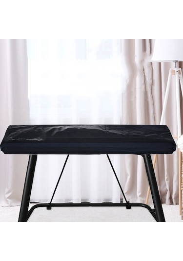 Sones Suya Dayanıklı Açılır Elektronik Klavye Kılıfı Oxford Kumaş Toz Kılıfı Bağcıklı Klavye Enstrüman Kılıfı, Boyut: 88 Tuş Siyah 124x49x36cm