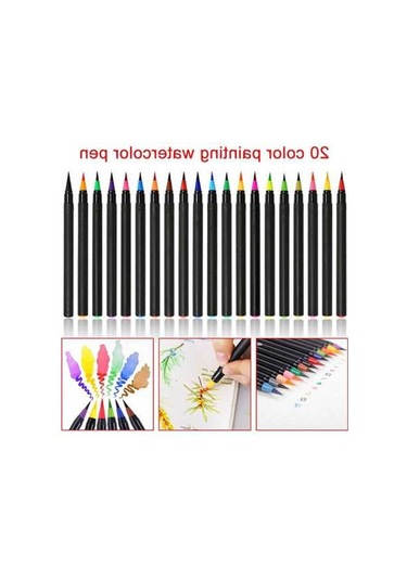 Pazly Premium Yumuşak Fırça Suluboya Kalem Seti - Komik Kaligrafi Ve Boyama Kitapları İçin İdeal