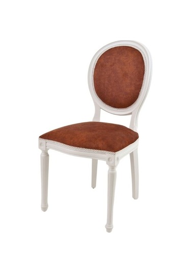 Madalyon Ahşap Klasik Sandalye Beyaz