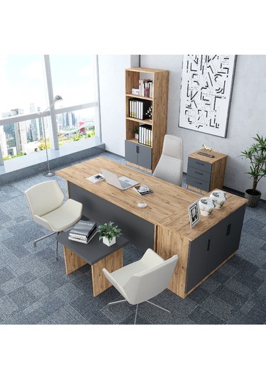 Bubble 5'li Ofis Takımı  Model 5 Çam Füme