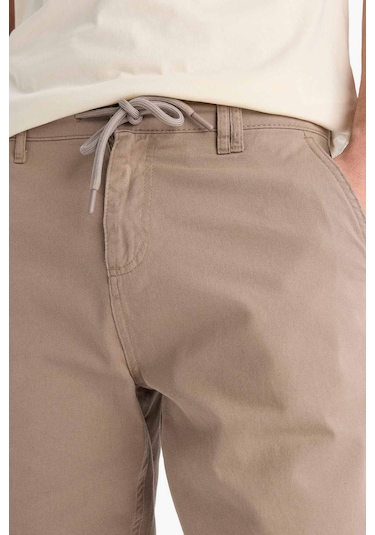 DeFacto Regular Fit Düz Paça Gabardin Bermuda Şort C5397AX25SMBG73