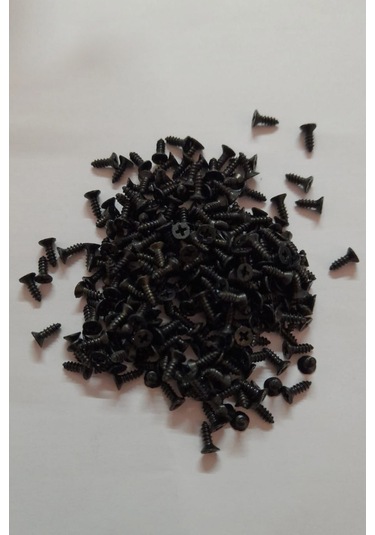 100 Adet 6,5 mm Mini Hobi Vidası Siyah