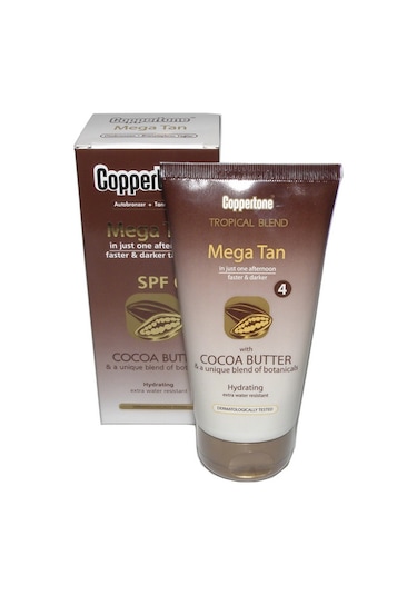 Coppertone Mega Tan Kakao Yağı Özlü SPF 4 Hızlı Bronzlaştırıcı 150 ML