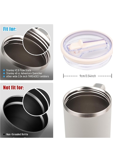 Stanley 40oz Adventure Quencher Şeffaf Hasır Kapak Yedek Parçaları İçin, Spec: Beyaz