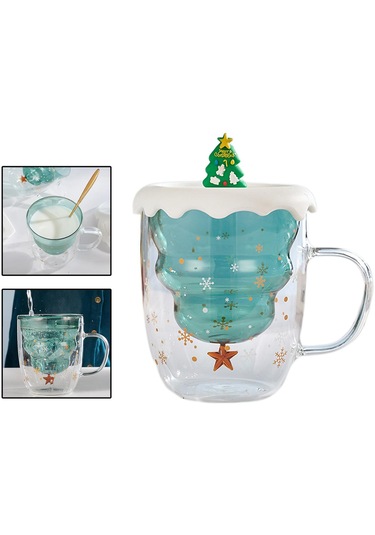 Suntek Yılbaşı Elemanları Mutfak Için Cam Kahve Noel-ağacı Noel Ağacı