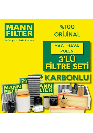 Toyota Corolla Uyumlu 1.33 1.6 Mann-Filter Filtre Bakım Seti 2007-2018