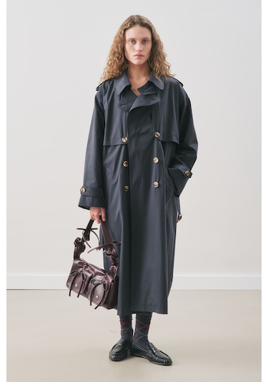 Zurıch Oversıze Trençkot Lacivert Lacivert