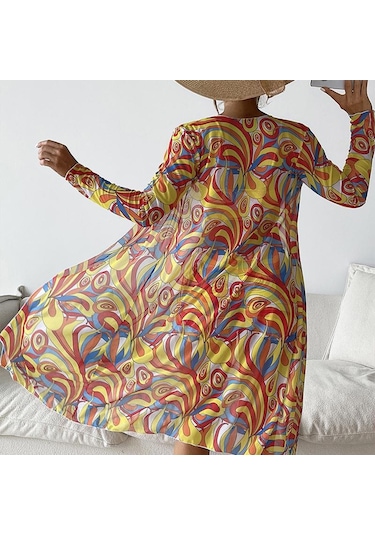 Kadın Mayo Yüksek Bel Bikini Seti Üç Adet Kadın Uzun Kollu Cover Up Mayo Plaj Mayo Pembe