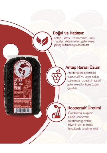 Alaşehir Kadın Kooperatifi Antep Karası 4 x 250 G