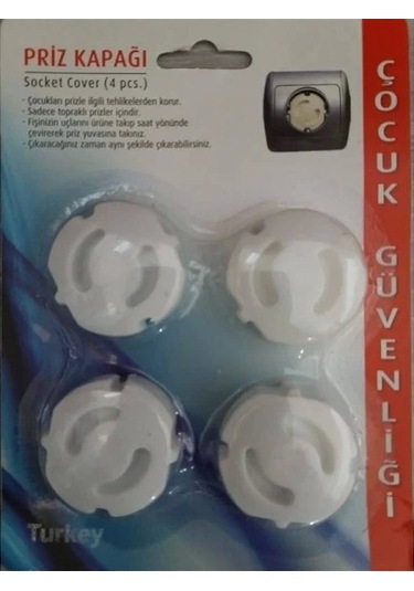 Burçin Çocuk Emniyet Priz Kapağı 4 Lü Paket