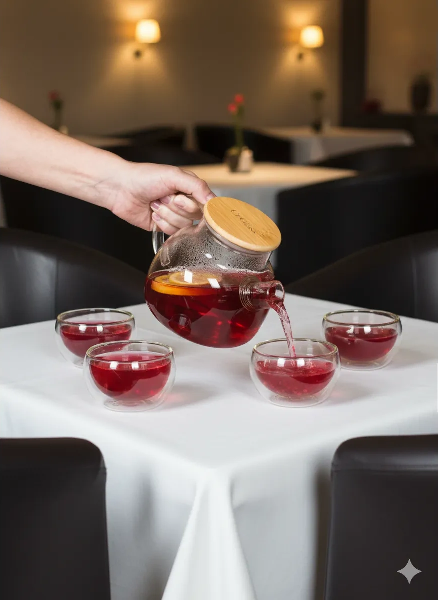 Cnglass Çay Parti Seti 900 Ml Demlik Ve 150 Ml Kase 261526789 Beyaz