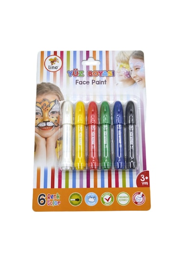 Lino Yüz Boyası 6 Renk Çevirmeli Ln-905 Çok Renkli