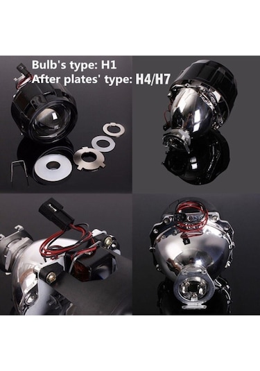 Bi Xenon Far Merceği Bixenon Mercek Profesyonel Seri Bi-xenon 2 Adet