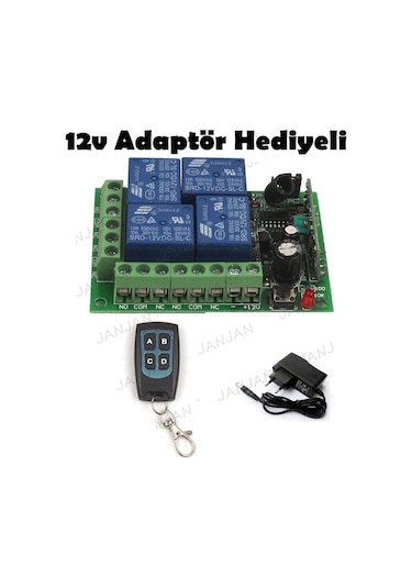 12v Trafolu 433 Mhz 4 Kanal Rf Kumanda Devresi Kepenk Garaj Kapı Kontrol
