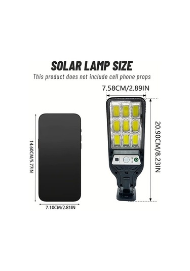 Fastbuy 1 Adet Güçlü Güneş Işığı Dış Mekan Led Duvar Lambası 3 Modlu Hareket Sensörlü Sokak Lambaları Bahçe Veranda Aydınlatm