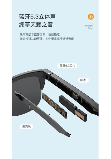 Pazly Unisex Kulaklık Kablosuz Güneş Gözlüğü Bluetooth Bağlantılı Akıllı Zq