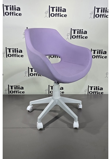 Monaco Çalışma Kesim Çocuk Koltuğu Beyaz Ayak Lila