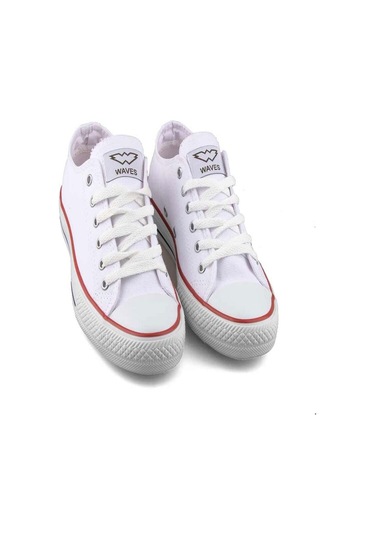 Waves 700 Unisex Keten Sneaker Ayakkabı Beyaz 38 Beyaz
