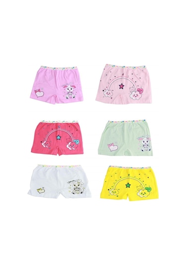 Tutku 0181 Kız Çocuk Boxer 6 Adet