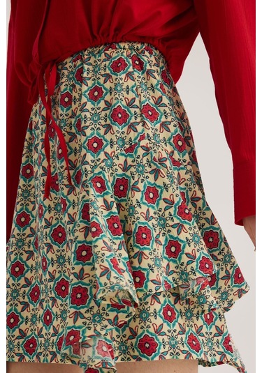 Stella Pulvis Çok Renkli Fırfırlı Mini Etek Çok Renkli