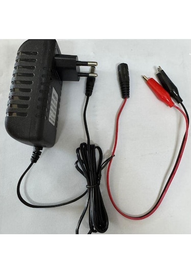 Ayt Weko 14.4 Volt 1 Amper 5.5x2.5 Mm Uçlu + Krokodil Aparatlı Akü Şarj Cihazı Aleti Wk-29112