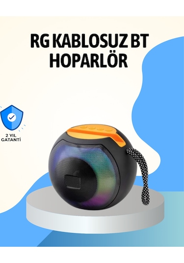 Nrzsnt Rgb Led Işıklı Güçlü Baslı Kablosuz Hoparlör