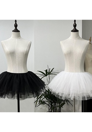 Fastbuy Sunték Kadın Tül Etek Çembersiz Bale Dansı Gelinlik Elbisesi Siyah Moda Güzellik Siyah