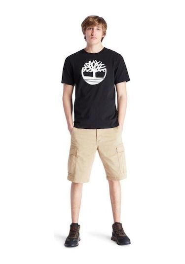 Timberland Ss Kennebec River Tree Logo Tee  Siyah T-shirt Siyah