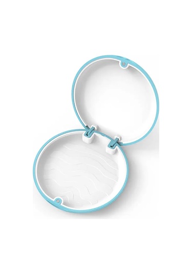 Protez Saklama Kutusu Ortodonti Hizalayıcı Tutucu Parantez Saklama Kutusu Parantez Hizalayıcı Durumda Ağız Bakımı Alet Düzenleyici Sıcak Mavi