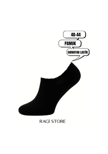 10'lu Siyah Erkek Bilek Patik Çorap Siyah
