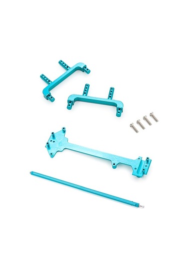 Besthome1 Wltoys 1/18 A959 A949 A969 A979 K929 Araç Yükseltme Seti: Gövde Direği + Orta Şaft + İkinci Kat Plakası Mavi