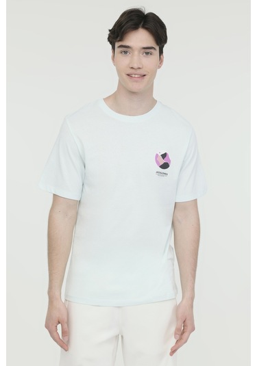 Jack & Jones Jorlafayette Tee Ss Crew Mavi Erkek Kısa Kol T-shirt 000000000101961711 Mavi
