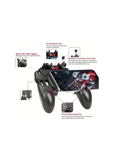 Elmpaly Ak66+2 Pubg Mobil Oyun Kumandası İos Uyumlu Android Dokunmatik Çubuklu Dayanıklı