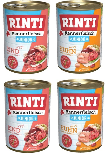 Rinti 2 Çeşit Karma Gurme Yavru Köpek Konservesi 400 G X 4 Adet