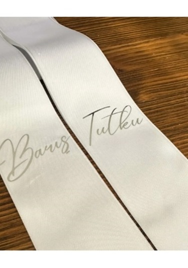 Gelin Damat Isimli Tören Takı Kurdelesi 2 Adet B-46