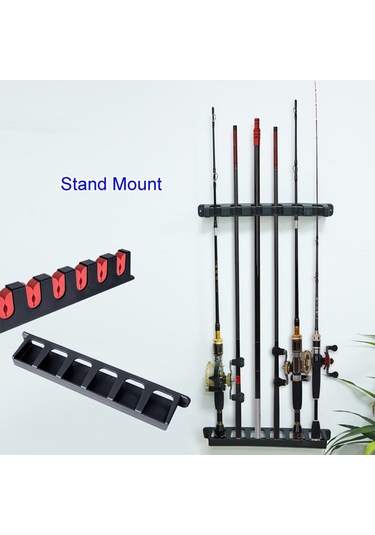 Sones 6 Delikli Eva Olta Kamışı Depolama Ekran Rafı Kulüp Tutucu, Renk: Duvara Monte Mavi Diğer