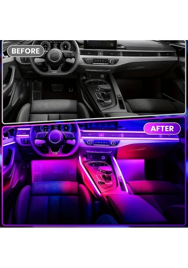 Xuweiwei Dreamcolor Car Led Light 2025 Yeni Çok Renkli Araç İçi Led Dekoratif Işık Şeridi Tesla Jeep Suv