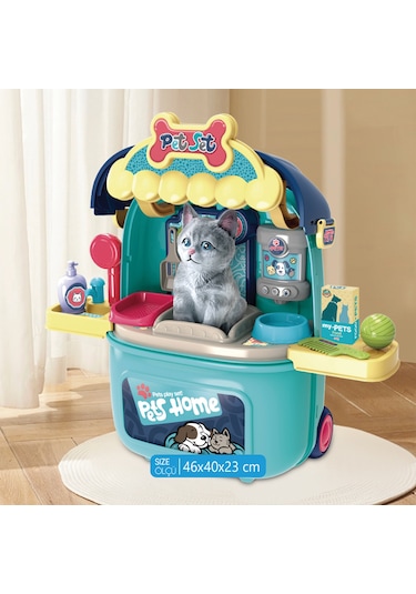 Ogi Mogi Toys Evcil Hayvan Oyun Seti Tekerlekli Çekçekli Sırt Çantası