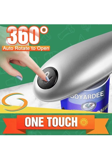 Kosona Ev Kullanıma Uygun Otomatik Metal Açıcı - 2024 Yeni Nesil Kolay Kullanım Silver N Tipi Kavanoz Açıcı Gümüş