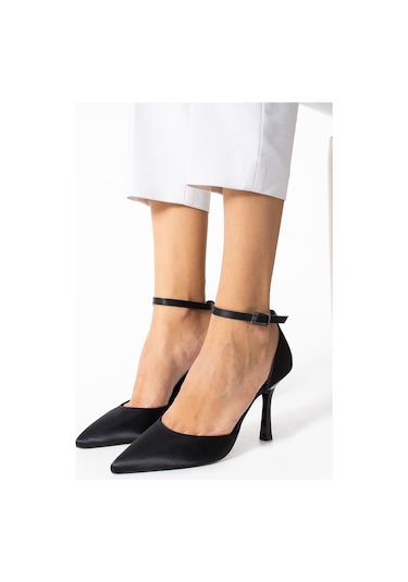 Paris Shoes Kadın Siyah Sivri Burunlu Stiletto Siyah