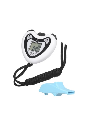 Lemestar Beyaz Elektronik Kronometre Rs-007 - 0.01 Saniye Hassasiyet, 2 Set Hafıza Ve İçinde İpler