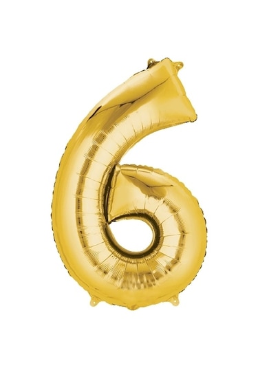 Showparty Folyo Balon 6 Rakam 100 Cm - Altın