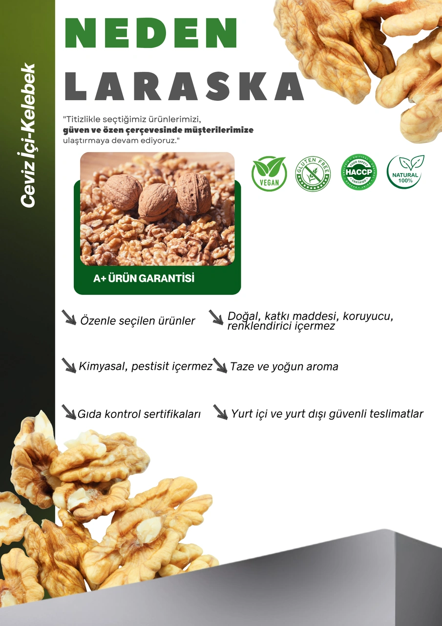 Ceviz İçi Yerli 2kg- Kelebek Walnut Halves 2 KG