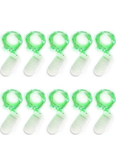 Soulader Su Geçirmez 10'lu Led Peri Işığı Seti Dış Mekan Aydınlatma Bahçe Dekorasyonu Yeşil