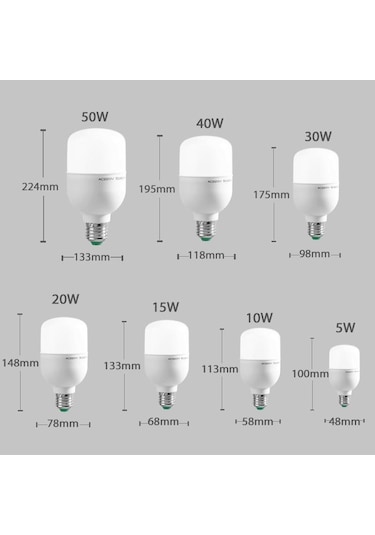 Enerji Tasarruflu Led Ampuller 10/20/30/40/50w 220v Ev Aydınlatma İçin Led Ampul Lamba 50w