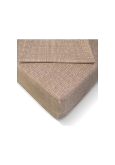Alla Turca Ranforce 160x200 Cm Lastikli Çarşaf Seti - Sütlü Kahve