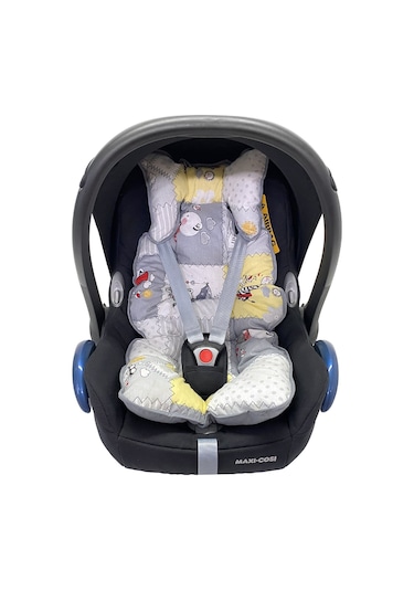 Ezh P1010 Puset ve Oto Koltuğu Minderi Gri-Sarı