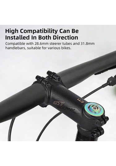 Yifomall Alüminyum Bisiklet Potansı +7 Eğimli 28.6mm Gövde 31.8mm Direksiyon Uçluğu 90mm Uzunluklu Vitesli Bisiklet Aksesuarı Altın