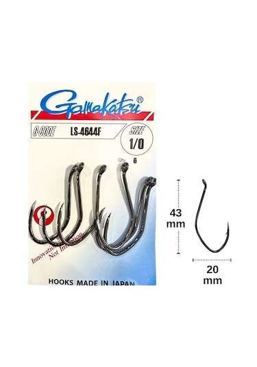 Gamakatsu Ls-4644f No:1/0 Olta İğnesi 6 Adet