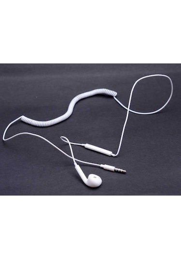 Tekli Yaylı 3.5Mm Girişli Kulaklık Beyaz